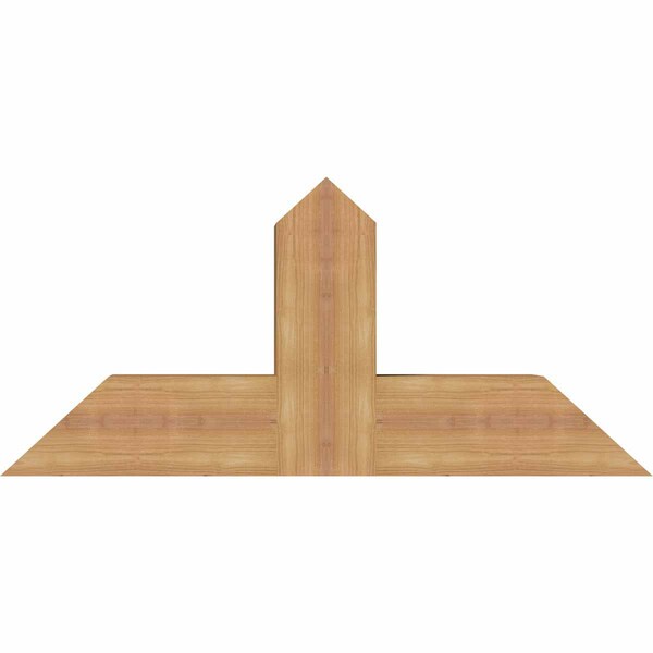 Ekena Millwork Portland Timber Gable Bracket, Western Red Cedar, 36"W x 16"H x 5 1/2"D x 5 1/2"F, 11/12 Pitch GBW036X16X0606POR00SWR - main